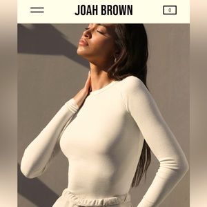 JOAH BROWN CLASSIC LONG SLEEVE (TAUPE RIB, Photo only available in white)